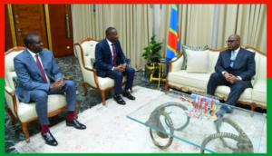 Yvon Sana Bangui chez le Président Tshisekedi convention BEAC BCC, IMA, PAPSS et ZLECAf au centre des discussions